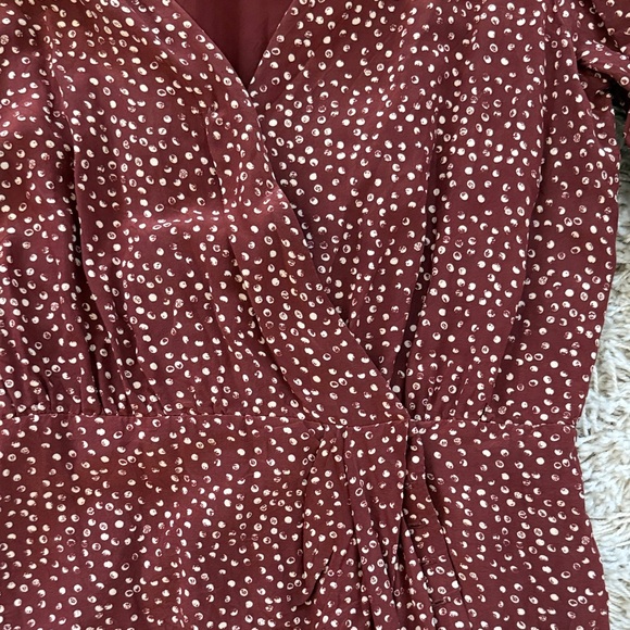 The Kooples Maroon Moon Long Sleeve Dress - Picture 3 of 8